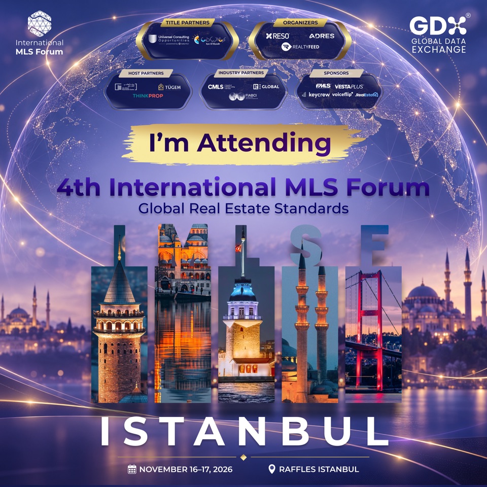 International MLS Forum attendance announcement with a luminous globe and Istanbul landmarks