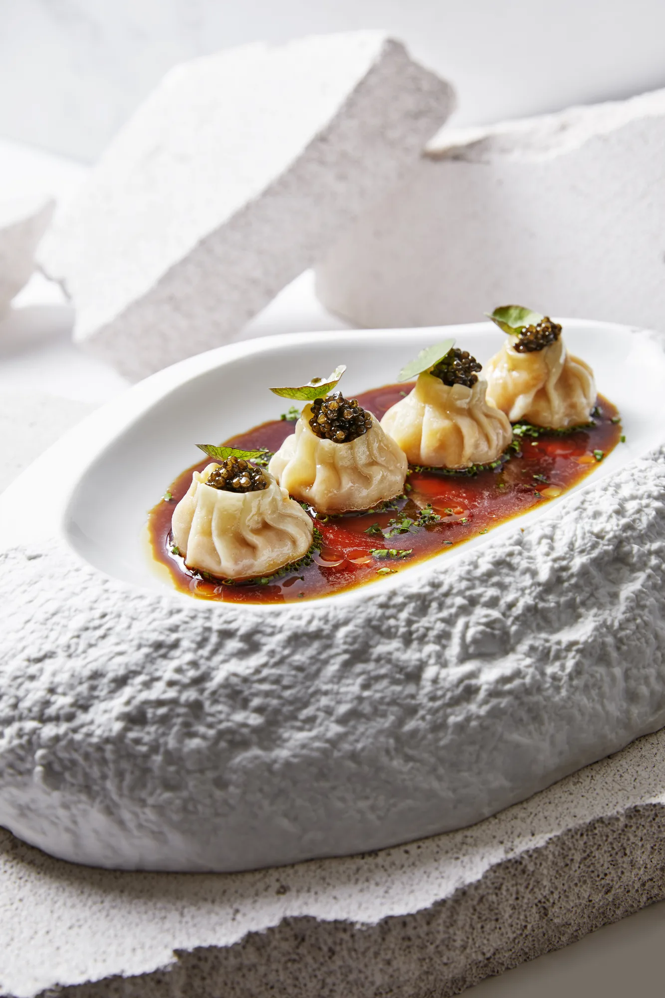 Lobster Dim Sum Black Russian Caviar at Raffles Istanbul