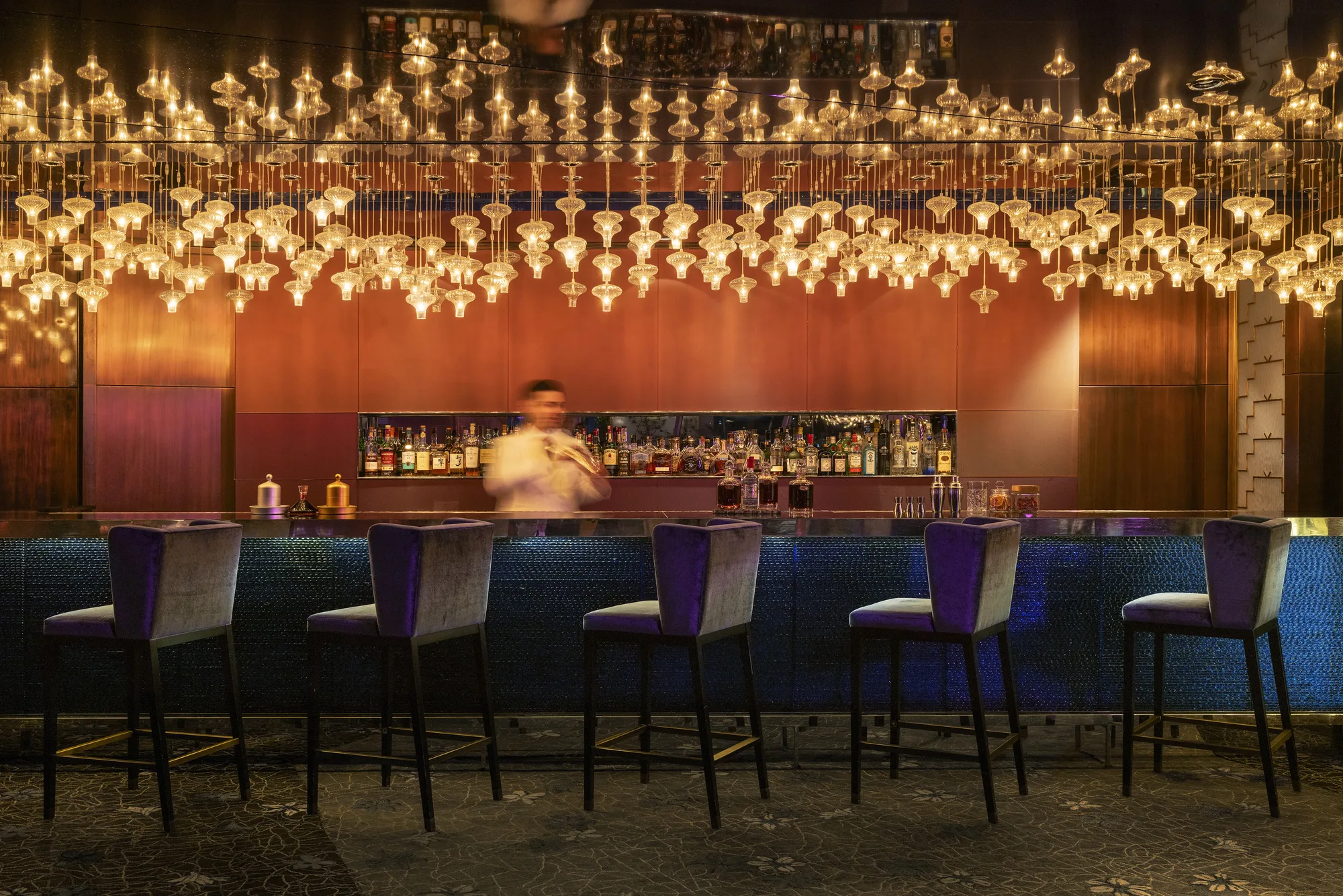Long Bar with Barmen at Raffles Istanbul