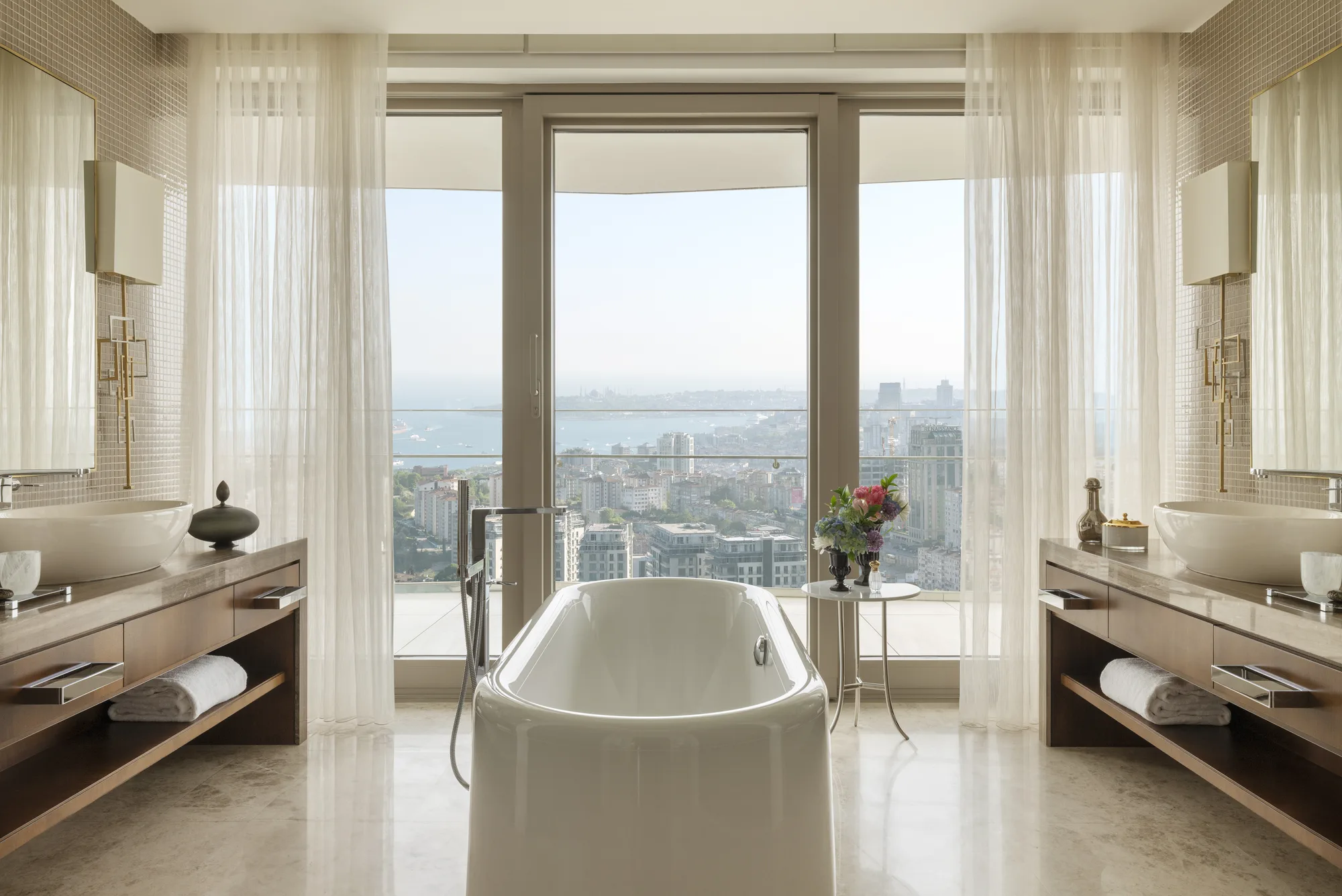 One Bedroom Suite & Bosphorus Suite Bathroom- Alternative View at Raffles Istanbul