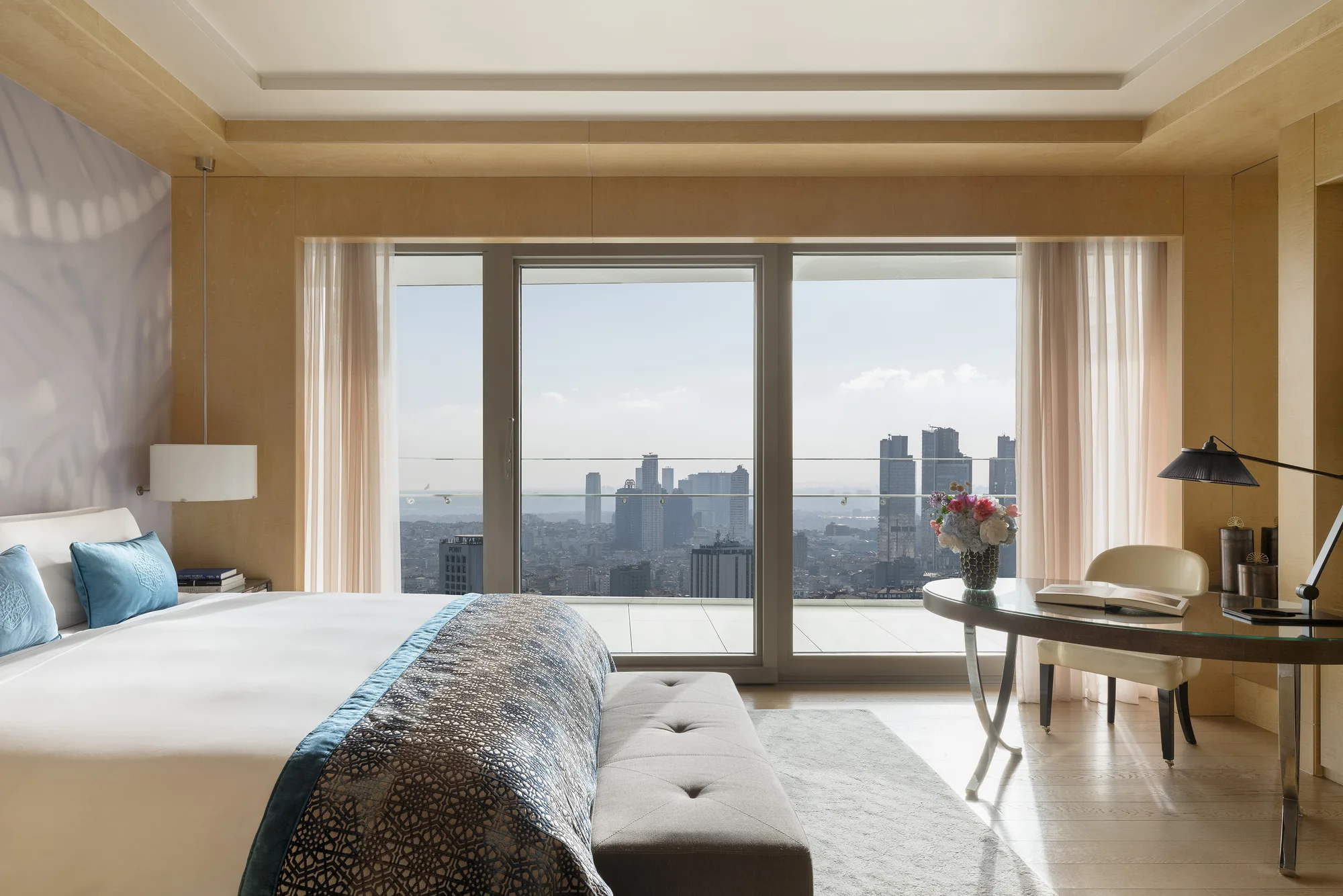 Junior Suite City View Bedroom at Raffles Istanbul