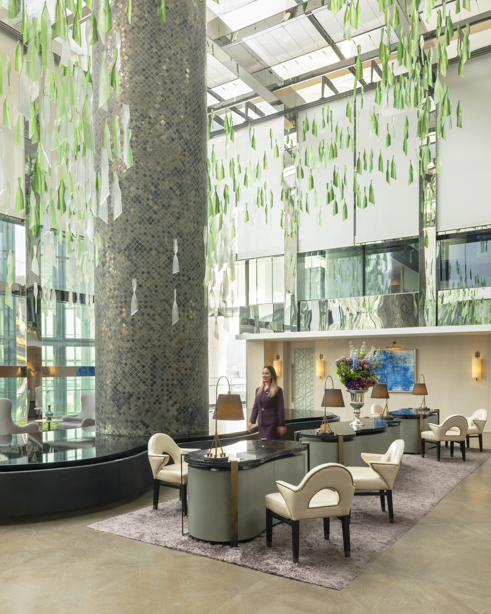 Raffles SPA Reception Horizontal with SPA receptionists at Raffles Istanbul
