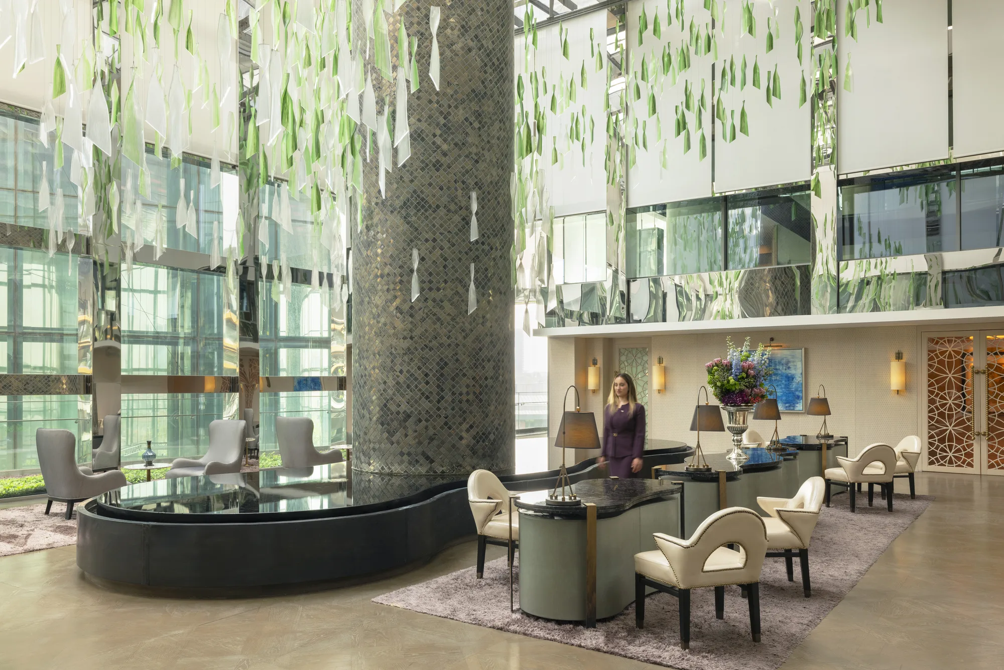 Raffles SPA Reception Horizontal with SPA Receptionist at Raffles Istanbul